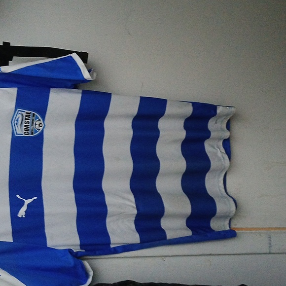 Men's Puma Drycell Costal Football Club Size M 👌 Color Blue White black Jersey - Picture 8 of 17